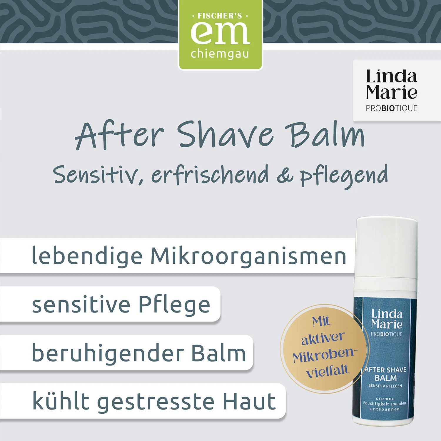 Linda Marie PROBIOTIQUE – After Shave Balm - sensitiv pflegen - Image 3