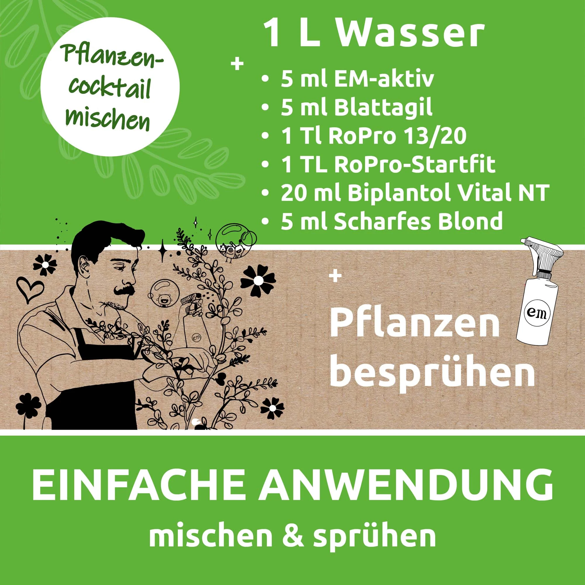 BIO-COCKTAIL EM-Gartenset · Pflanzen-Vitalisierung · Allround-Paket - Image 4