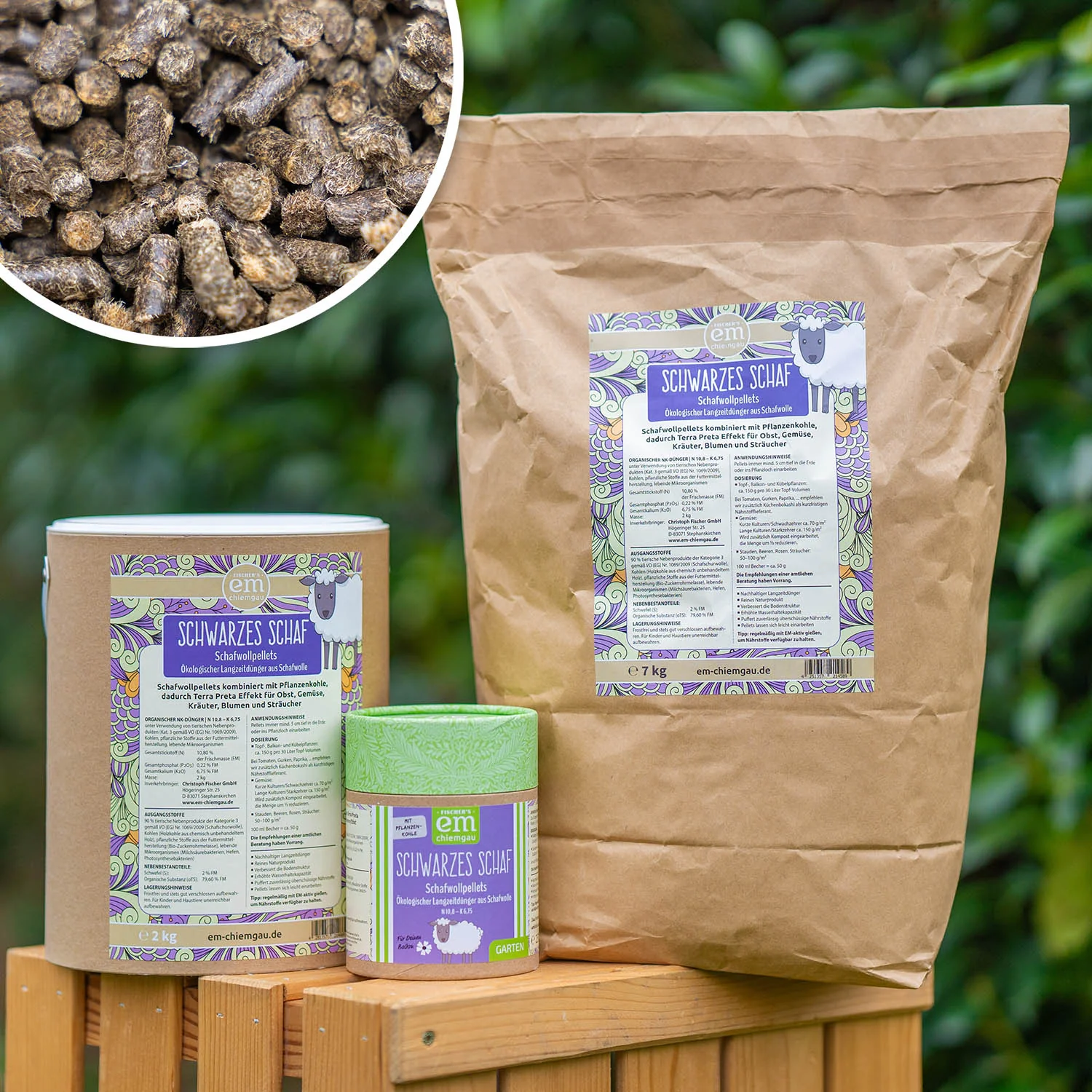 Schwarzes Schaf - Schafwollpellets