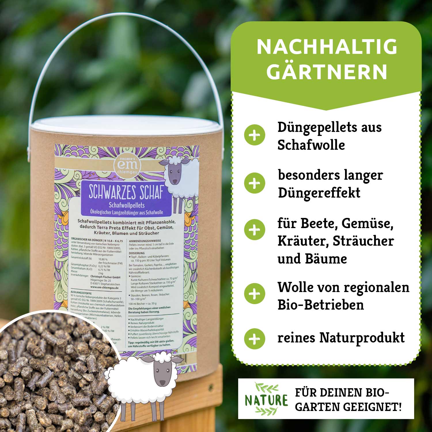 Schwarzes Schaf - Schafwollpellets - Image 3